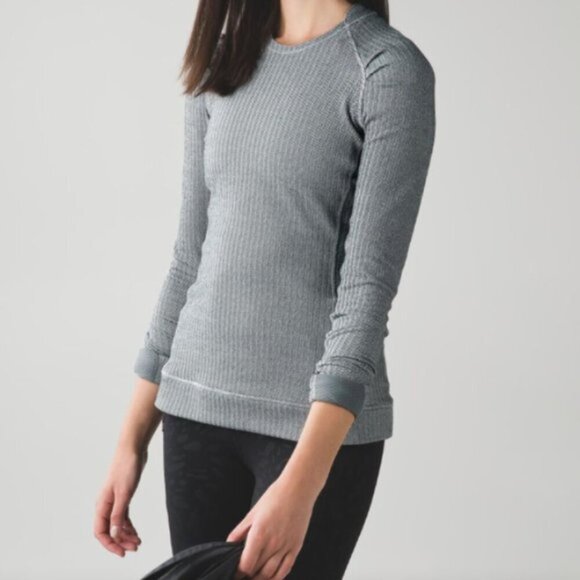 lululemon athletica Tops - Lululemon Think Fast Long Sleeve, Herringbone